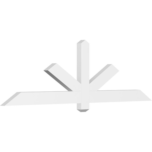 Ekena Millwork Kennewick Architectural Grade PVC Gable Bracket, 72"W x 21"H x 2"D x 4"F, 7/12 Pitch GBP072X21X0204KEN00 - main